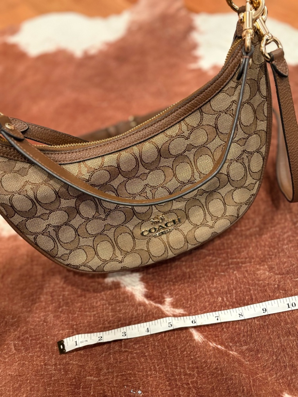 Coach Aria Shoulder Bag In Signature Jacquard Logo Sold Out - Picture 2 of 5